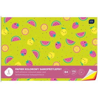 Zeszyt papierów kolorowych samoprzylepny B4 170g 8k [mm:] 250x350 Interdruk (ZEPKB4SP)