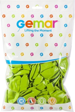 Balon gumowy pastelowy 100 szt zielony jasny 12cal Godan (G110/11)