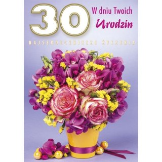 Kartka składana URODZINY B6 Pol-Mak (B6GE_ur_ML)