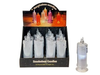 Lampki świąteczne LED 18x6,5cm,na podstawce, zimne białe światło, na baterie 2xAA Adar (616561)