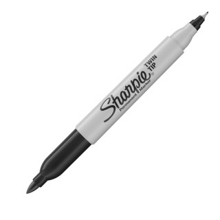 Marker permanentny TWIN TIP wkład czarny okrągła końcówka Sharpie (S0811100)