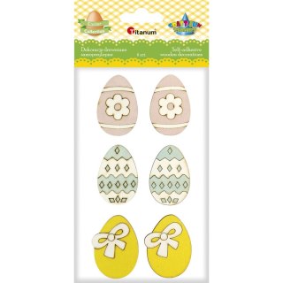 Ozdoba drewniana Craft-Fun Series pisanki samoprzylepne Titanum (191008)