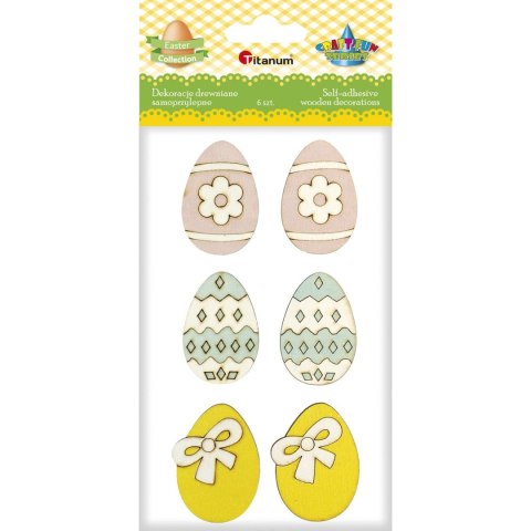 Ozdoba drewniana Craft-Fun Series pisanki samoprzylepne Titanum (191008)