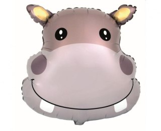 Balon foliowy Hipopotam (głowa), pakowany 24cal Godan (B901873)
