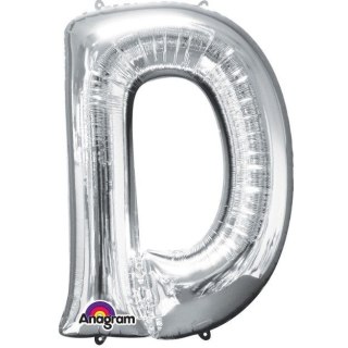 Balon foliowy balon mini literka d srebrna Amscan (3301701)