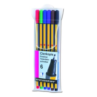 Cienkopis MASSTER wkład mix 0,4mm 6kol. Kamet (K-0155)