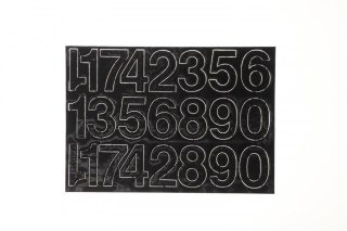 Cyfry samoprzylepne czarne Farro