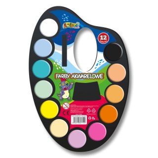 Farby akwarelowe DINO paleta 12k 30MM 12 kolor. Penmate Kolori (TT8300)