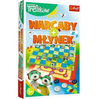 Gra strategiczna Rodzina Treflików 2w1 Warcaby/Młynek WARCABY/MŁYNEK Trefl (01920)