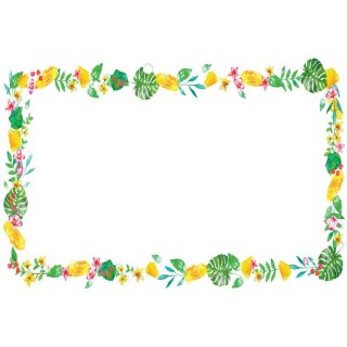 Kartka składana KARNET ananas z kwiatami Henry (5905701484249)