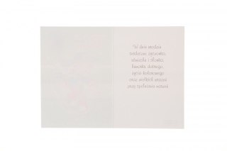 Kartka składana brokat bn naklejany cyfer KI B6 Panorama (KI)