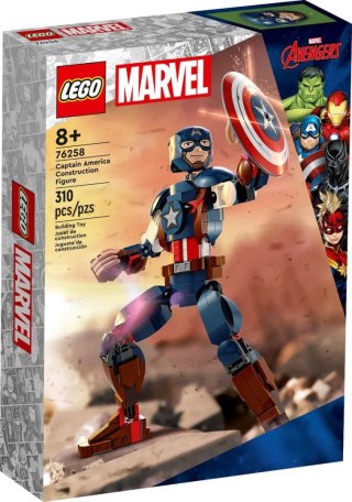 Klocki konstrukcyjne Marvel Figurka Kapitana Ameryki do zbudowania Lego (76258)