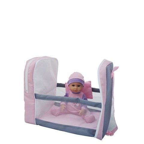 Lalka Bambolina bobas z plecako-łóżkiem Anek (BD2117)