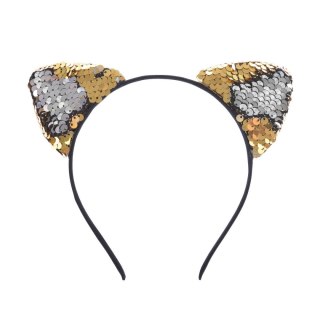 Opaska Kot disco z cekinami dwustronnymi. Arpex (SR2657)