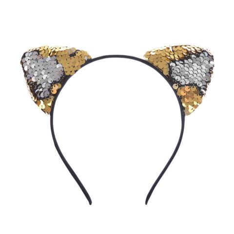 Opaska Kot disco z cekinami dwustronnymi. Arpex (SR2657)