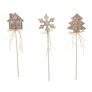 Ozdoba na piku drewniana mix świąteczny Arpex (BN4056)