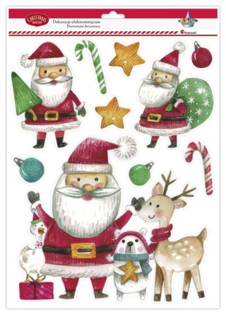 Ozdoba świąteczna Craft-Fun Series dekoracje elektrostatyczne XMAX Mikołaje Titanum (DIY-XM(592))