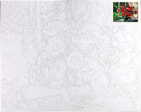 Zestaw kreatywny Malowanie po numerach 40x50cm Bukiet maki Flamingo Line (FYS043)