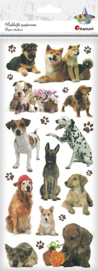 Naklejka (nalepka) Craft-Fun Series papierowe psy Titanum (1004323-4)