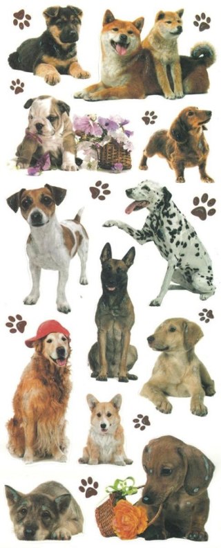 Naklejka (nalepka) Craft-Fun Series papierowe psy Titanum (1004323-4)