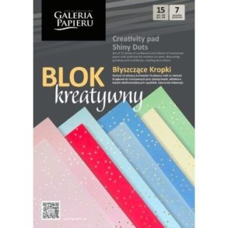 Papier ozdobny (wizytówkowy) mix blyszczace kropki A4 mix Galeria Papieru (258005)