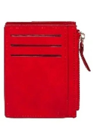 Portfel na kerty czerwony Antra (na suwak)