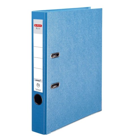 Segregator dźwigniowy Q. file Standard 0011178969 A4 50mm niebieski jasny Herlitz (300023550)