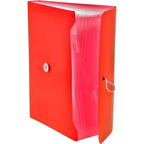 Teczka z przegródkami harmonijkowa A4 kolor: czerwony 13 przegródek Tetis (BT622-C)