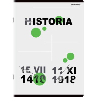Brulion tematyczny historia A5 80k. 70g krata Top 2000 (400132312)