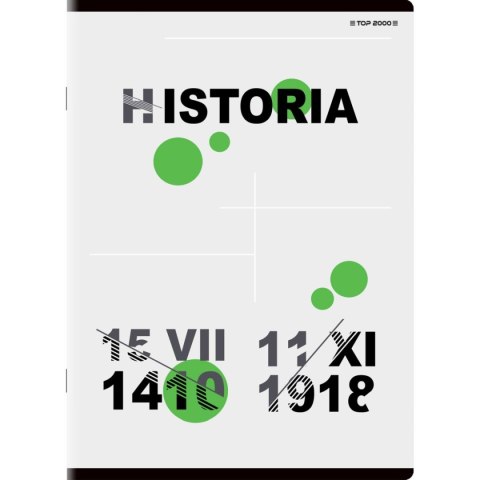 Brulion tematyczny historia A5 80k. 70g krata Top 2000 (400132312)