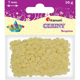 Cekiny Titanum Craft-Fun Series Okrągłe matowe kremowe