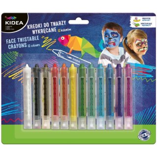 Farba do malowania twarzy 12 kolor. Kidea (KDTW12KA)