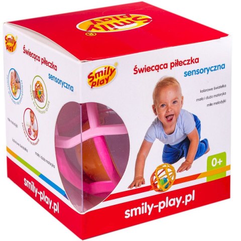 Grzechotka piłeczka różowa Smily Play (SP83659)