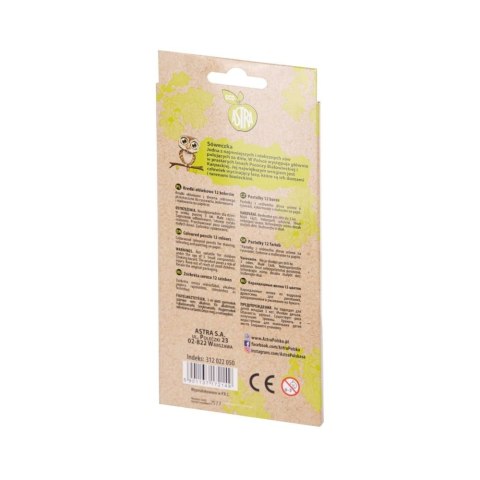 Kredki akwarelowe ECO z drewna cedrowego 12 kol. Astra (312022050)