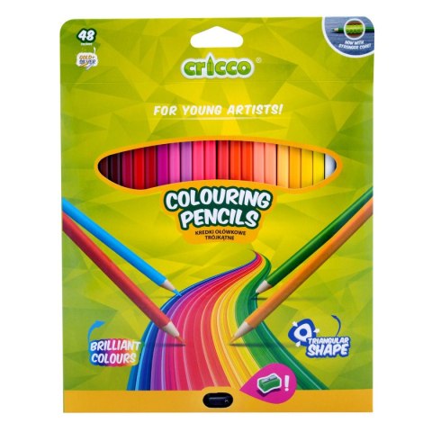 Kredki ołówkowe z temperówką 48 kol. Cricco (322K48AX)
