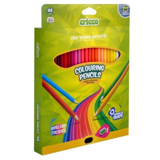 Kredki ołówkowe z temperówką 48 kol. Cricco (322K48AX)