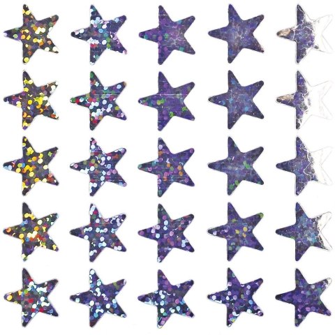 Naklejka (nalepka) Craft-Fun Series 10 plansz Titanum (srebrne gwiazdki)