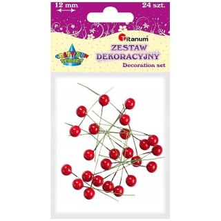 Ozdoba na piku Craft-Fun Series kulka czerwona Titanum (16088D)