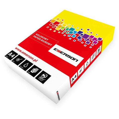 Papier kolorowy kolorowy 4066 A4 żółty 160g Emerson (xem416066)