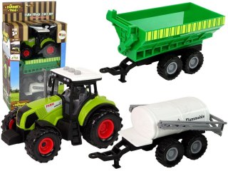 Traktor z Maszynami Przyczepa Cysterna Dźwięki LED Lean (15221)