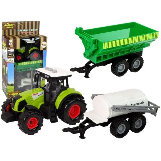 Traktor z Maszynami Przyczepa Cysterna Dźwięki LED Lean (15221)