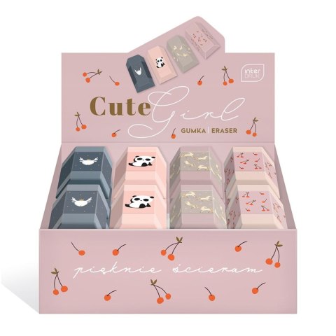Gumka do mazania Cute Girl 24 szt Interdruk (IGUCUTE)