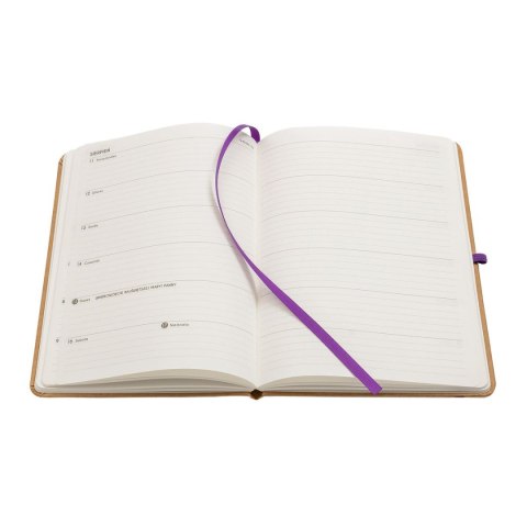 Kalendarz książkowy (terminarz) 2026 KRAFT TNS A5 Antra (KWIATY)