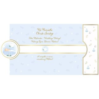 Kartka składana Karnet A5 KOPERTA CHRZEST NIEBIESKI A5 Henry (5905701480586)