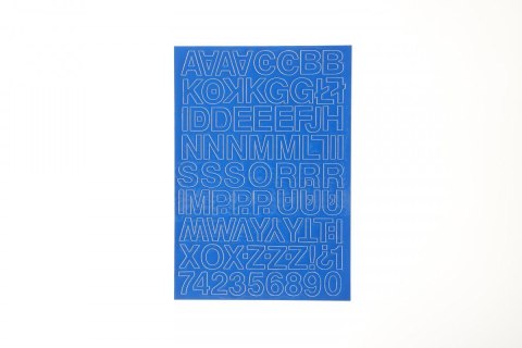 Litery samoprzylepne niebieski Farro