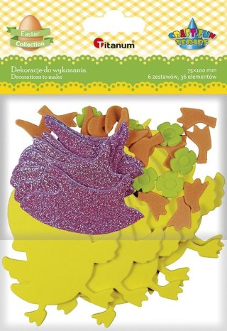 Ozdoba piankowa Craft-Fun Series Kaczuszki 6 szt Titanum (DIY-S27)