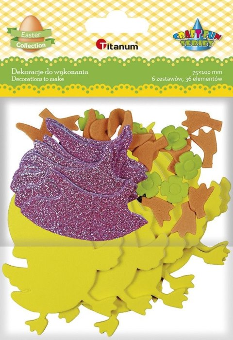 Ozdoba piankowa Craft-Fun Series Kaczuszki 6 szt Titanum (DIY-S27)