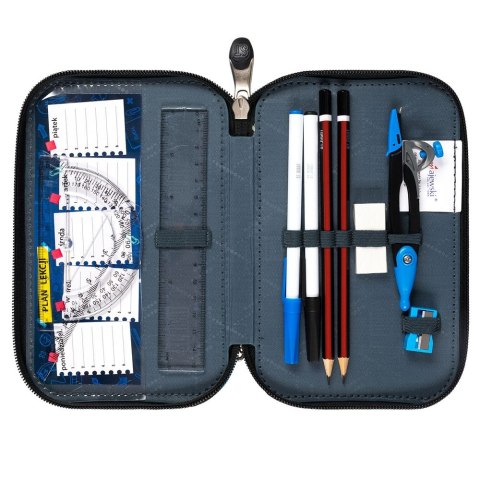 Piórnik Potrójny SPACE MOON z wyposażeniem St.Right (PC-05)