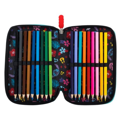 Piórnik STITCH MINT ALOHA POTRÓJNY St.Majewski (z wyposażnieniem)