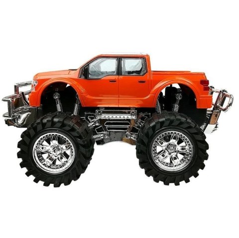 Samochód Zestaw Pojazdów Czerwony Monster Truck Czarne BMW Laweta 58 cm Lean (9268)